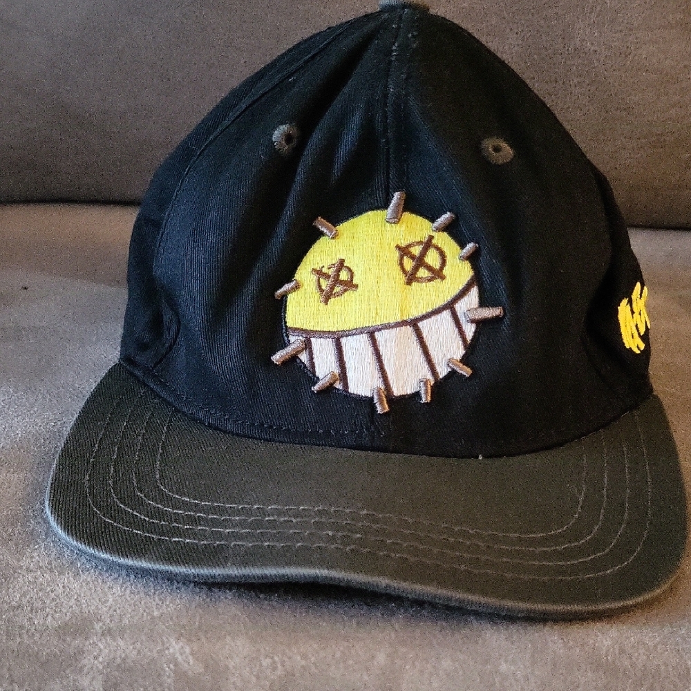 Kids Black and Yellow Smiley Face Cap